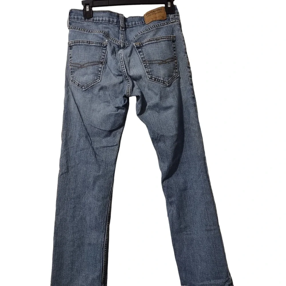 Signature By Levi Strauss S61 Jeans Mens 29x28 Relaxed 5 Pocket Blue Denim